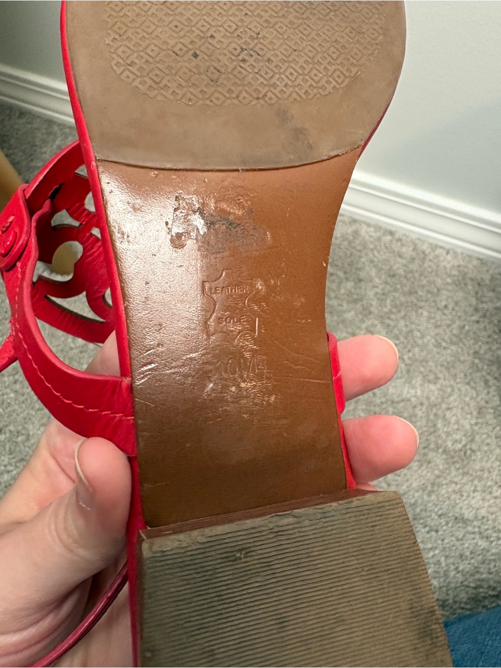 Tory Burch Red Miller Sandals - Picture 10 of 14